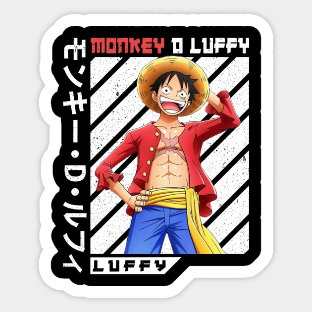 monkey d luffy Sticker by HokiShop